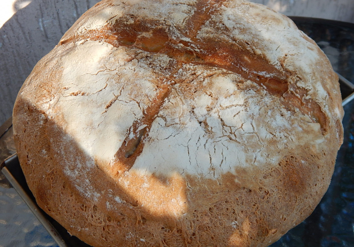 Chleb pszenno-żytni z mieszaną bigą i octem jabłkowym foto