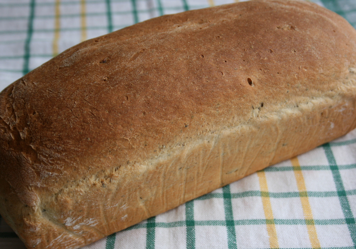 Chleb z ziołami prowansalskimi i oliwkami foto
