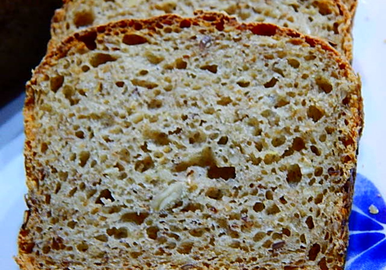 Chleb żytni razowy z maślanką i słonecznikiem foto