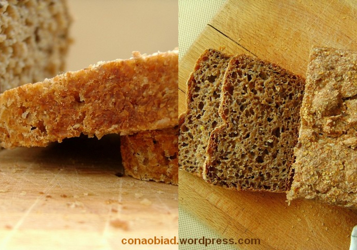 Chleb żytnio pszenny na zakwasie z siemieniem lnianym foto