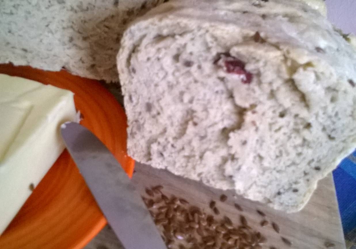 Chleb żytnio - pszenny z żurawiną i słonecznikiem foto