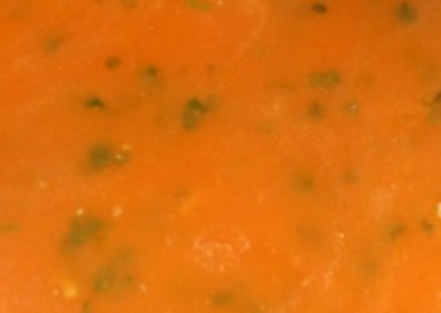 Fotografia przedstawiająca chłodnik pomidorowy