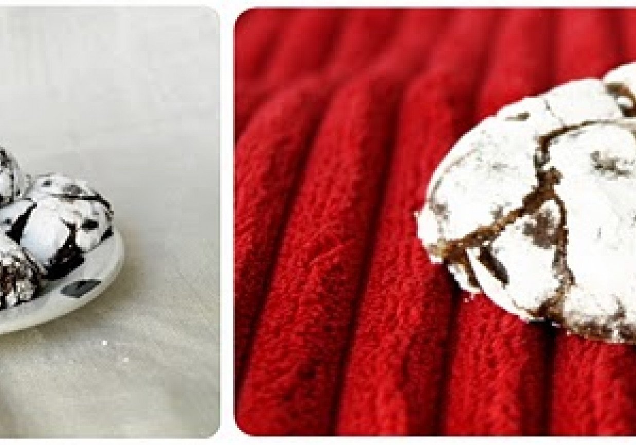 Chocolate crinkles - popękane ciasteczka czekoladowe foto