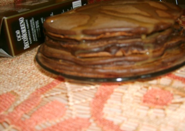 Fotografia przedstawiająca Chocolate pancakes