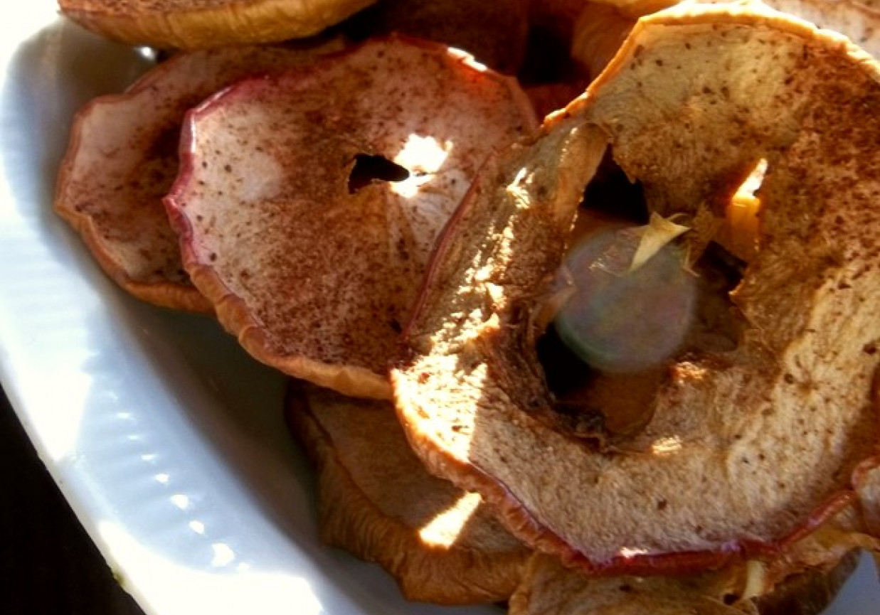 chrupiące chipsy jablkowe (z cynamonem i/lub imbirem foto