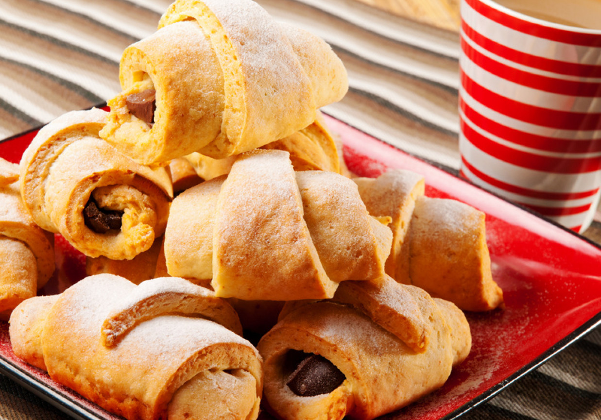 Rogaliki z konfiturą różaną foto