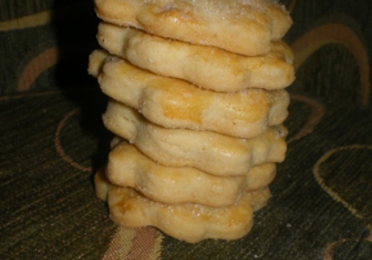 Ciasteczka mocno waniliowe z cukrem foto