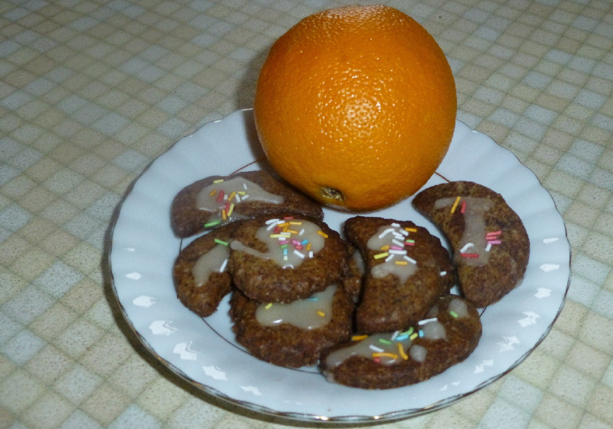 Ciasteczka pomarańczowo- czekoladowe foto