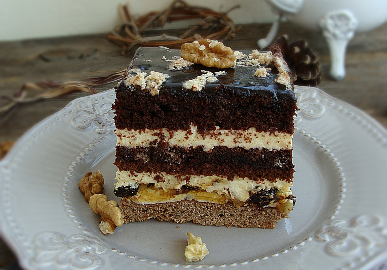 Ciasto bakaliowo-czekoladowe z chałwą foto