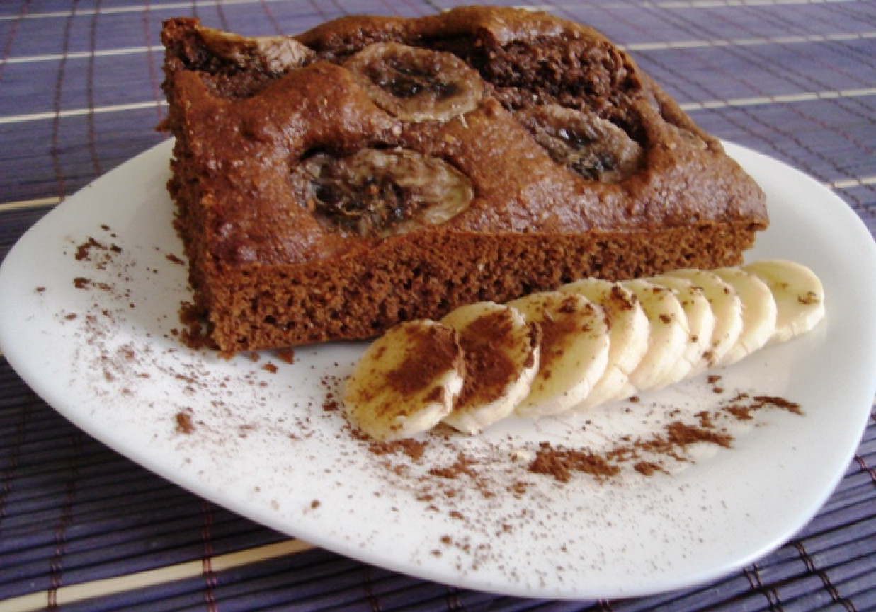 Ciasto bananowe z mąki razowej bez cukru foto
