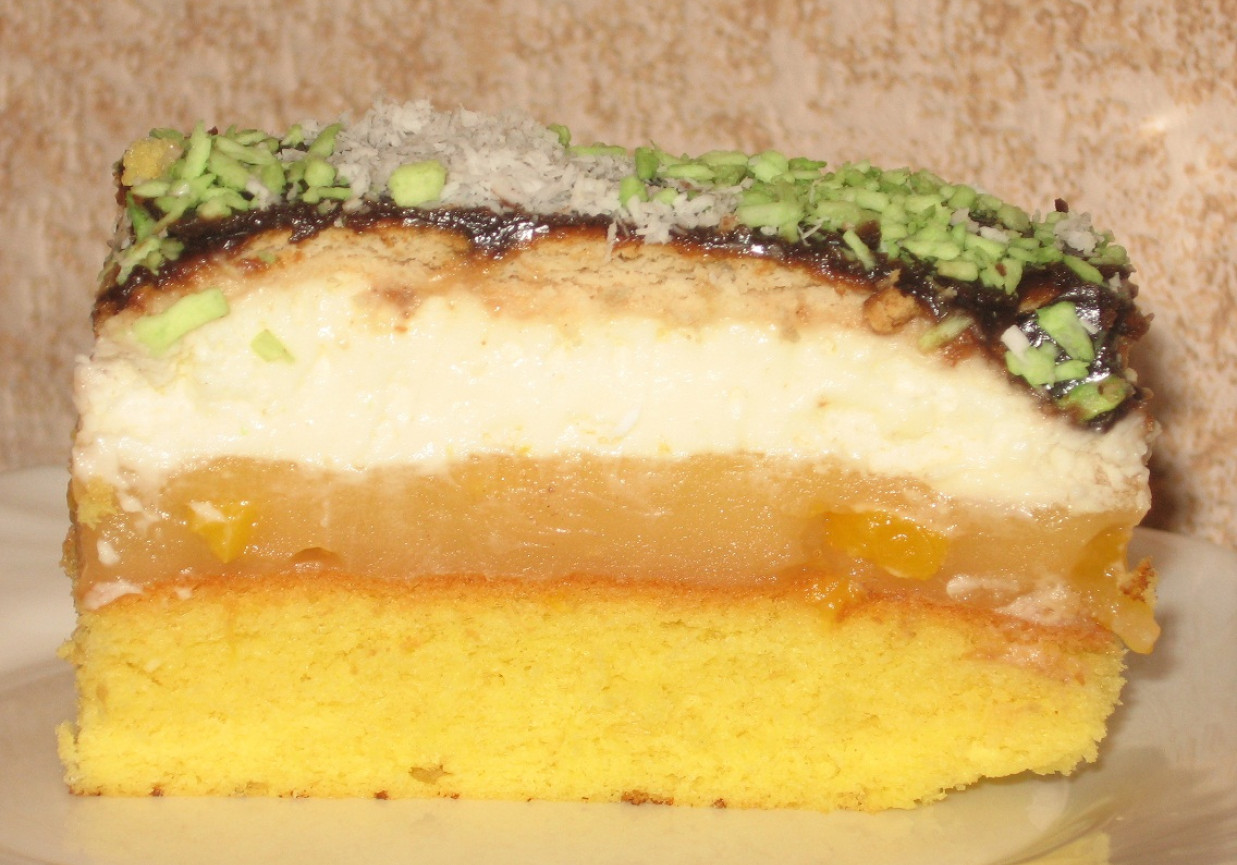 Ciasto brzoskwiniowo-śmietanowe foto