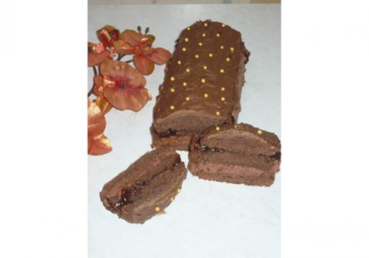 Ciasto czekoladowe przekładane foto
