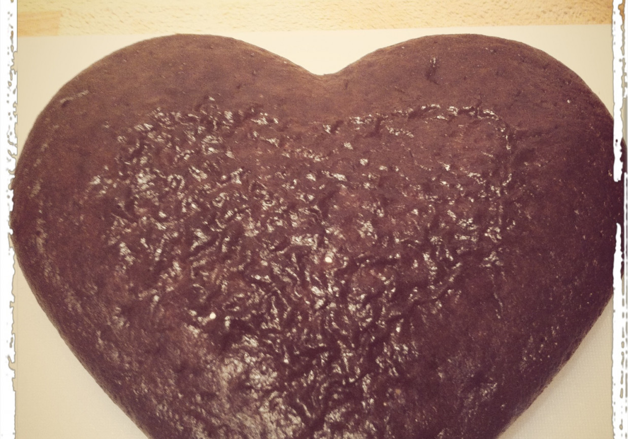 Ciasto czekoladowe serce foto