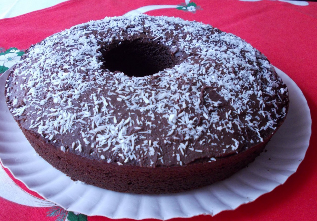 Ciasto czekoladowe z kokosem  foto