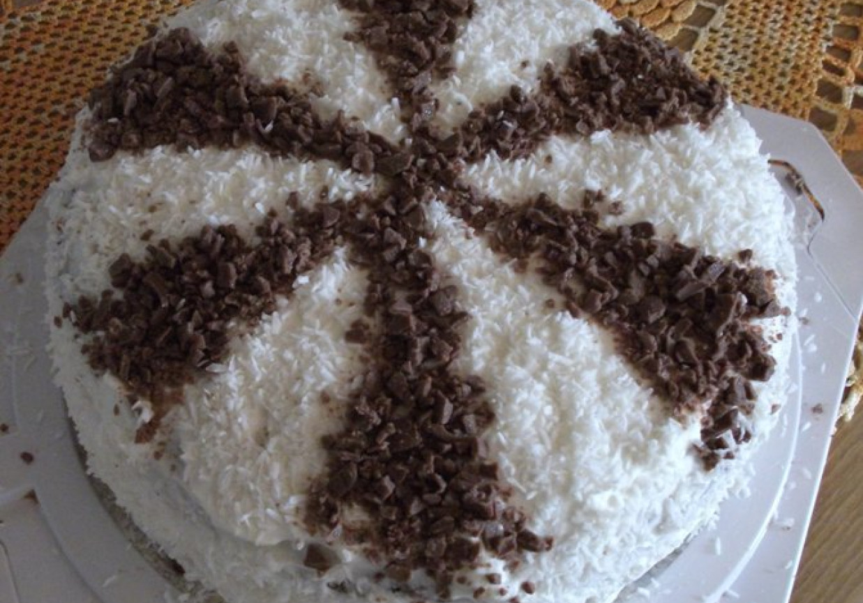 Ciasto czekoladowo-kokosowe z powidłami foto