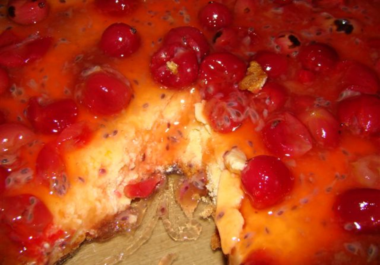 Ciasto drożdżowe serowo- agrestowe foto