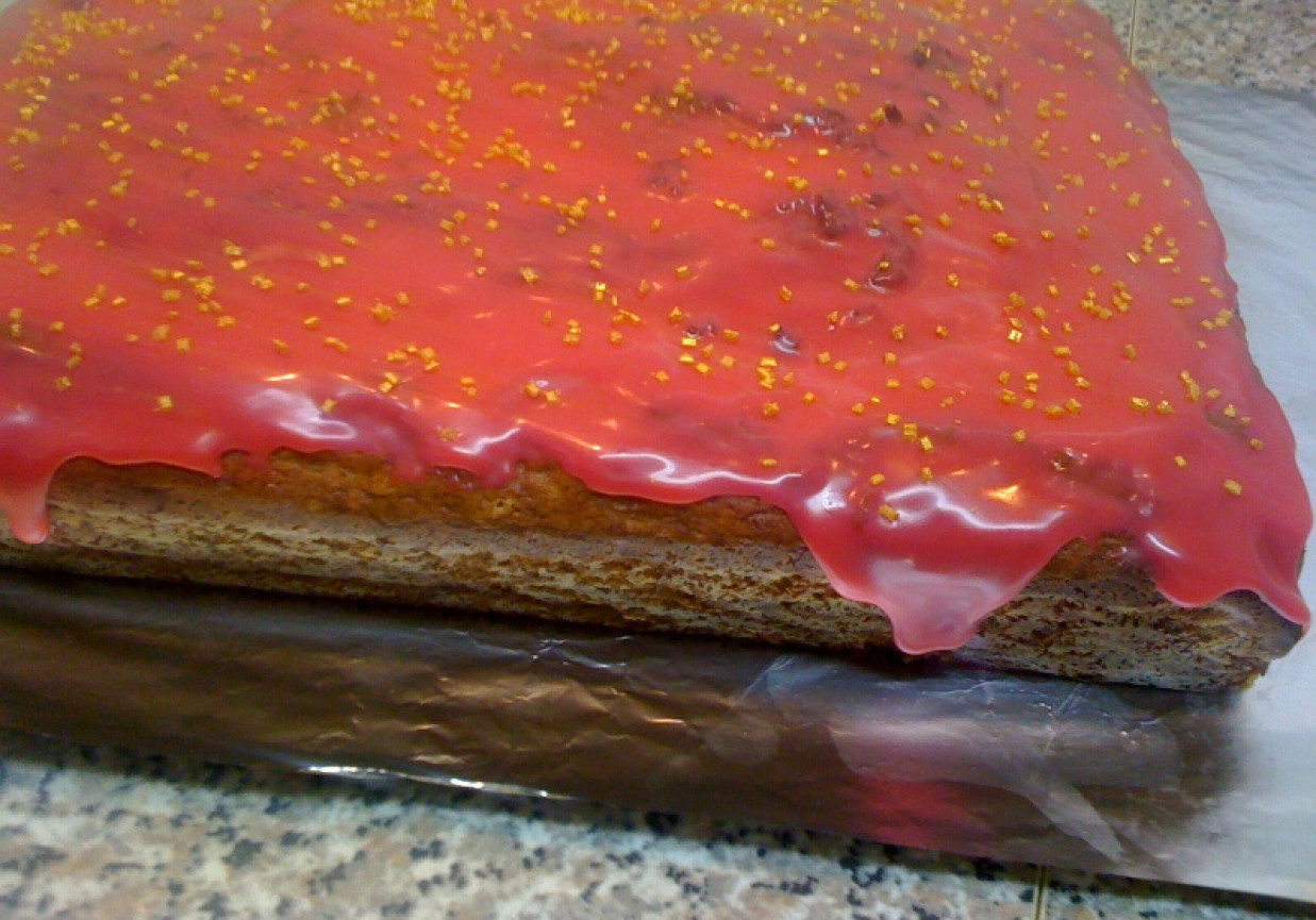 Ciasto dyniowe z polewą czekoladową foto