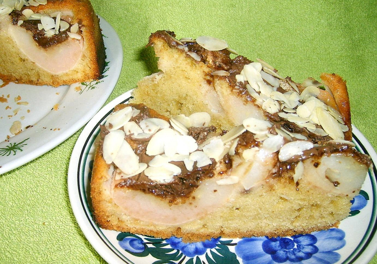 ciasto gruszkowe z migdałami... foto