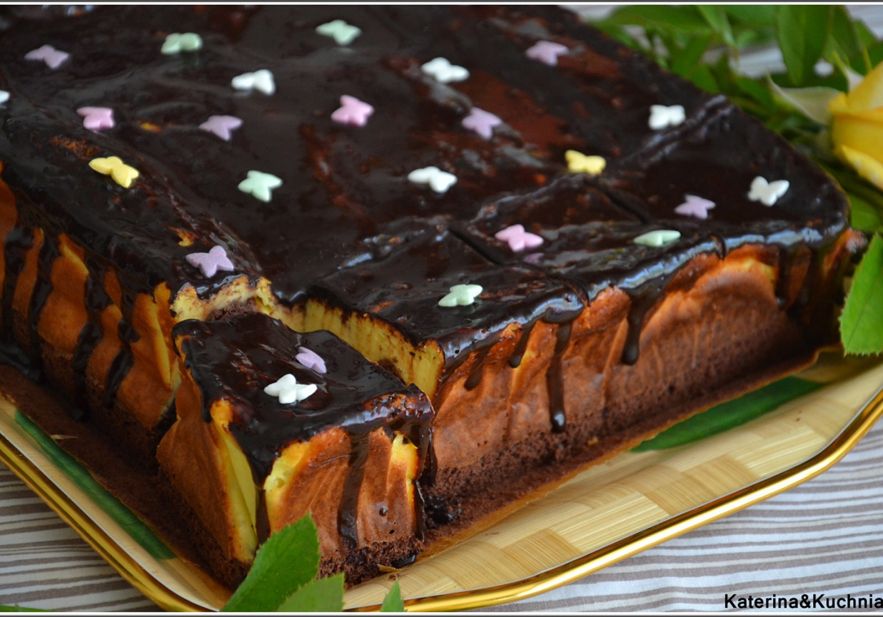 Ciasto Izaura - sernik i murzynek w jednym foto