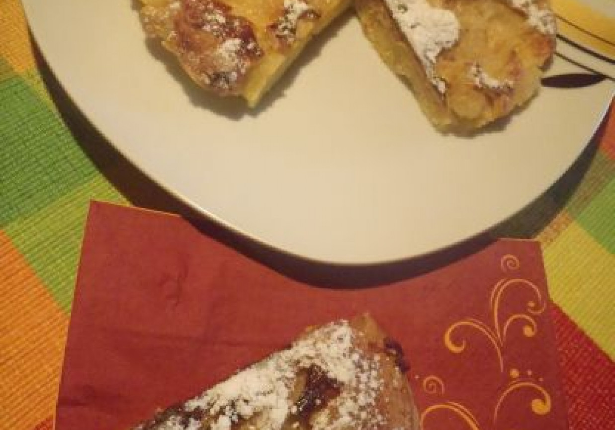 Ciasto jabłkowe z patelni foto