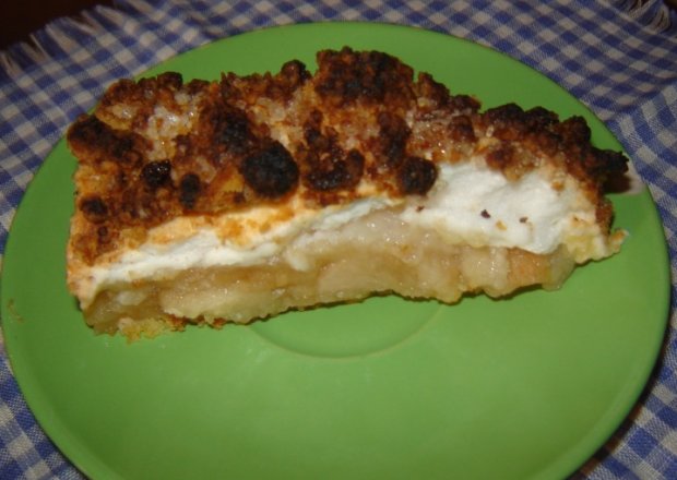 Fotografia przedstawiająca Ciasto jabłkowe z pianką wg Elfi