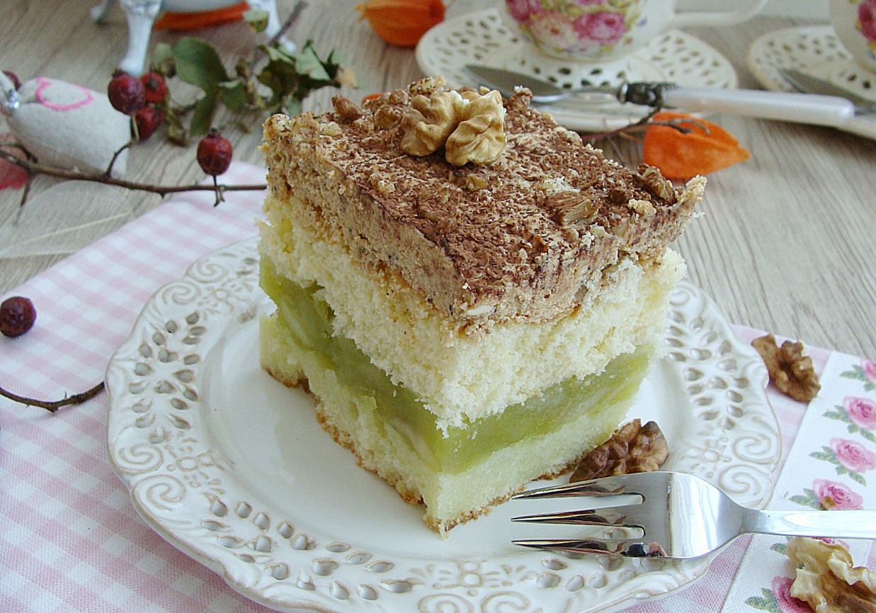Ciasto jabłkowo-kajmakowe foto