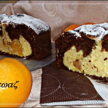 Krok 4 - Ciasto kakaowo serowo mandarynkowe foto