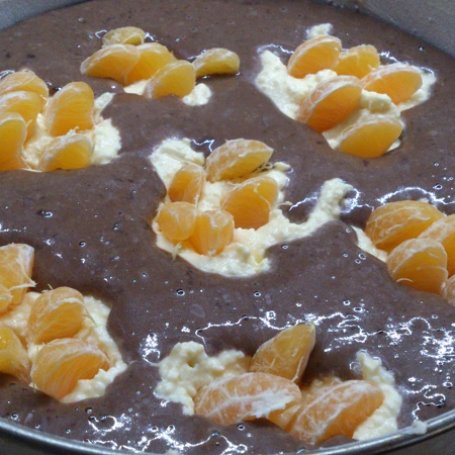 Krok 3 - Ciasto kakaowo serowo mandarynkowe foto