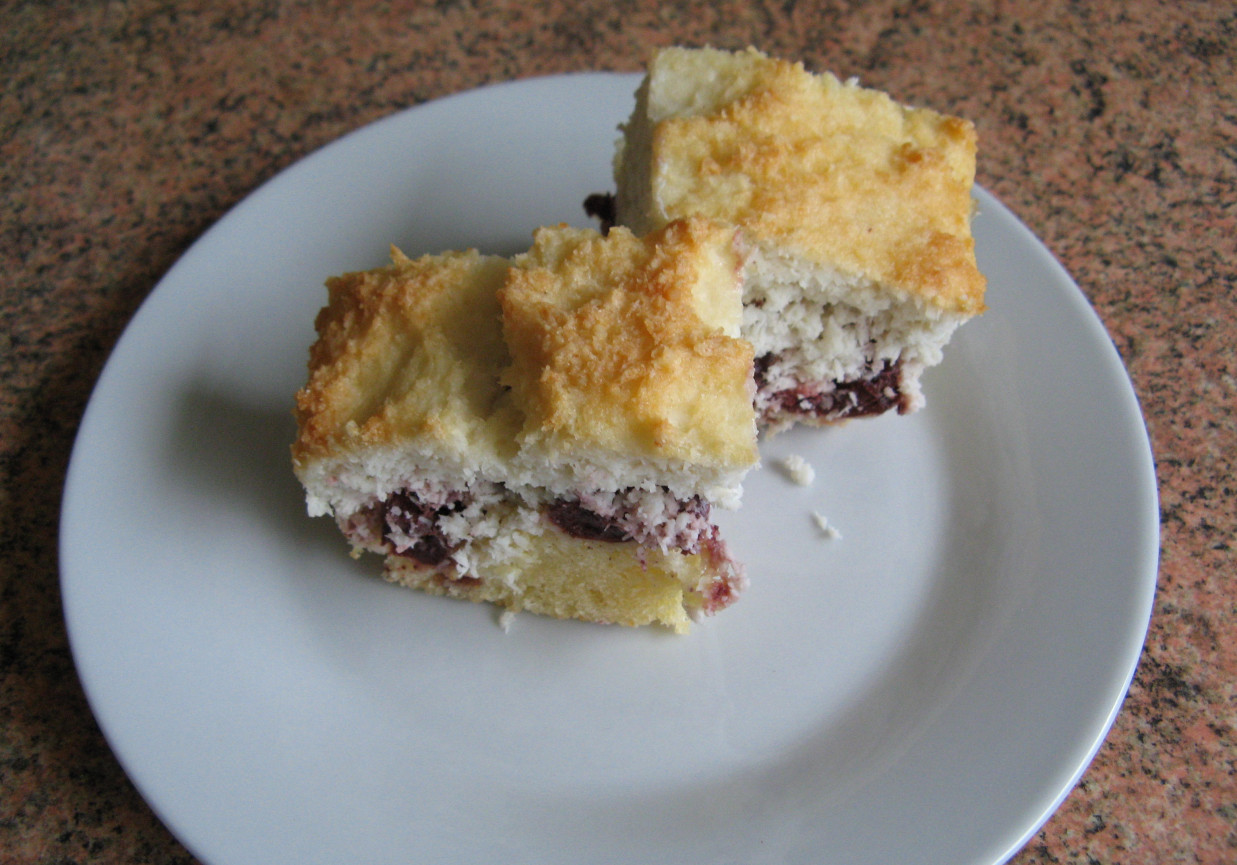 CIASTO KOKOSOWE Z OWOCAMI foto