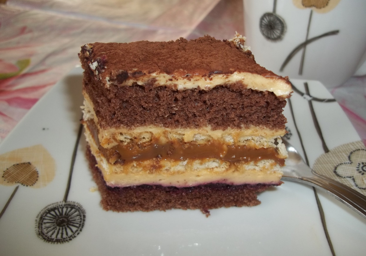 Ciasto krówkowo-kakaowe foto