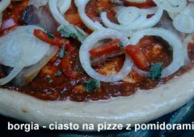 Fotografia przedstawiająca Ciasto na pizzę z suszonymi pomidorami