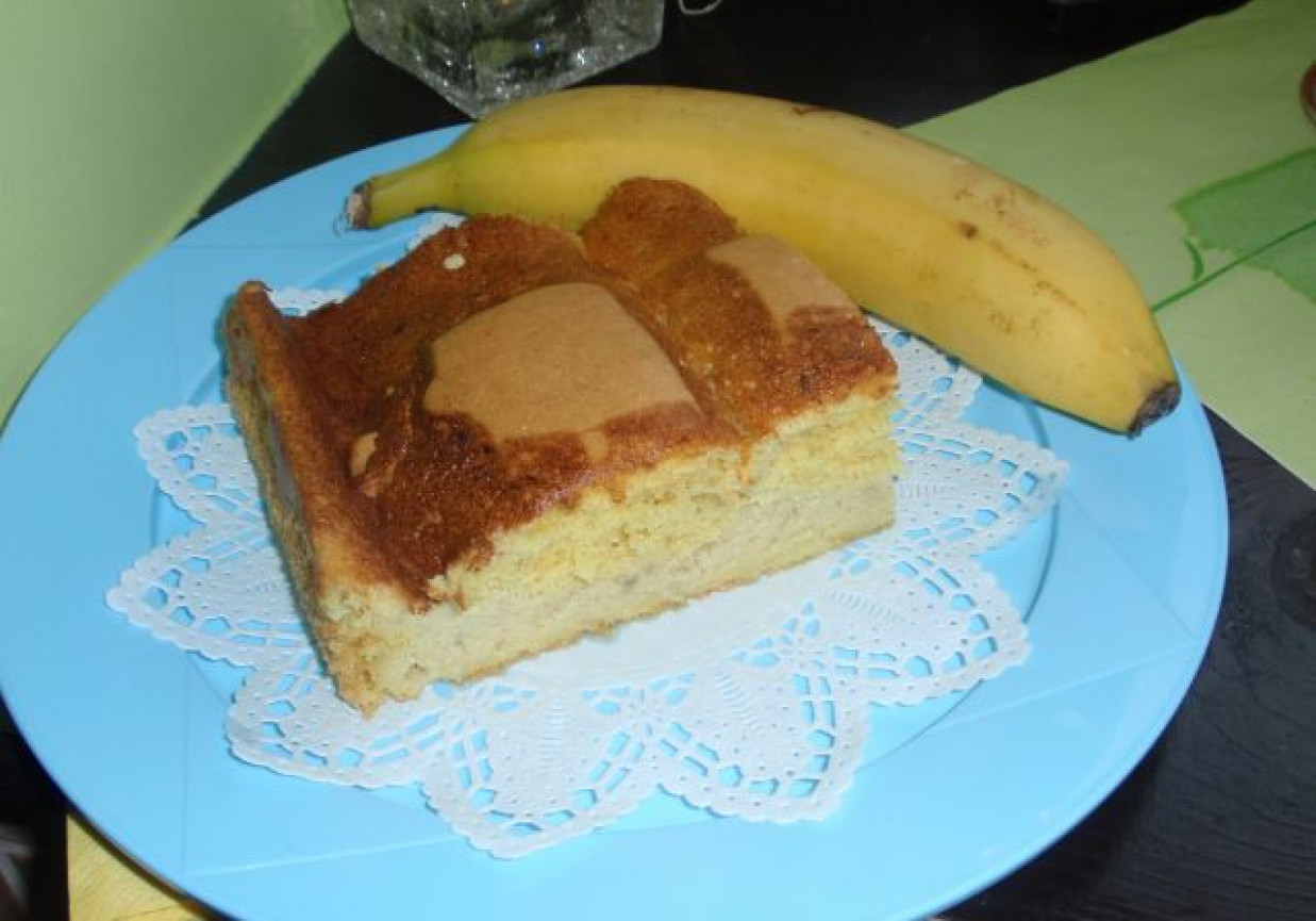 Ciasto serowo bananowe foto