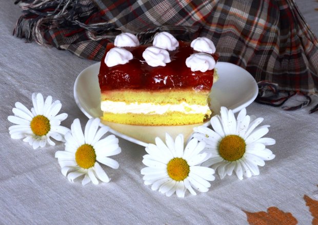 Fotografia przedstawiająca Ciasto truskawkowe