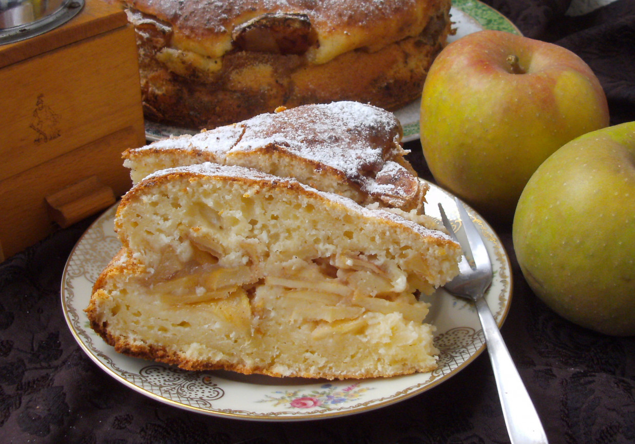 ciasto twarogowe z jabłkami... foto
