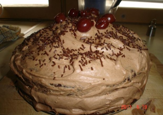 Fotografia przedstawiająca Ciasto - Wulkan czekoladowo-miętowy