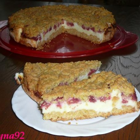 Krok 5 - Ciasto z malinami foto
