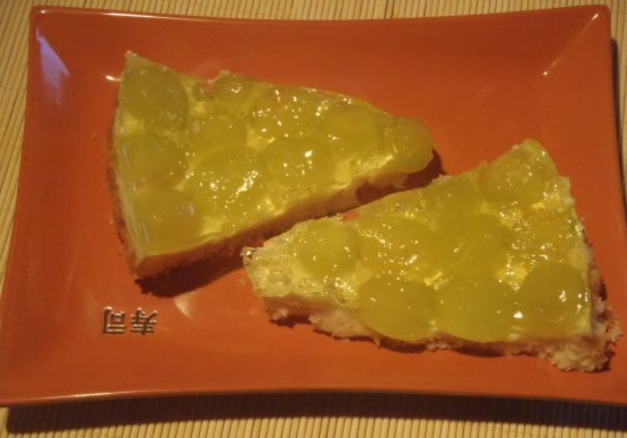 Ciasto z winogronami i budyniem foto