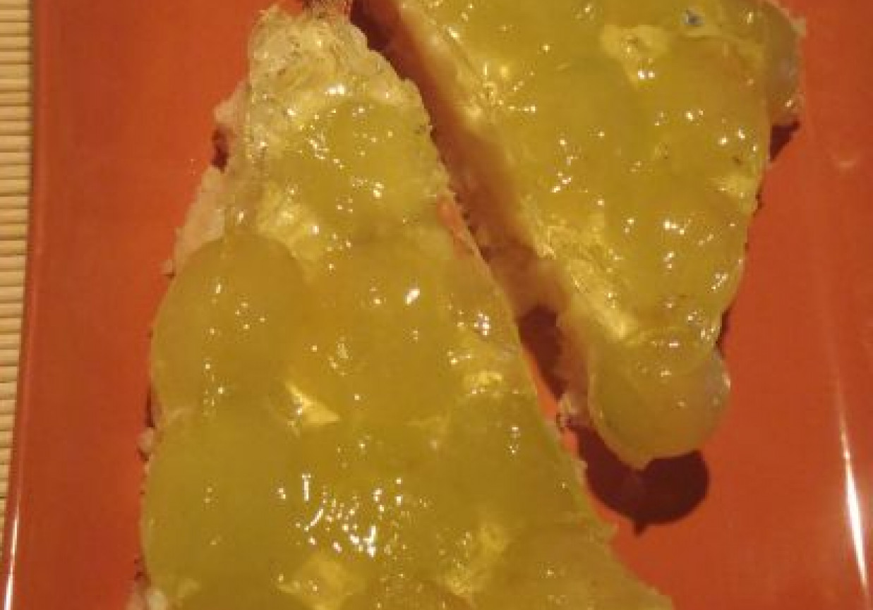Ciasto z winogronami i budyniem foto