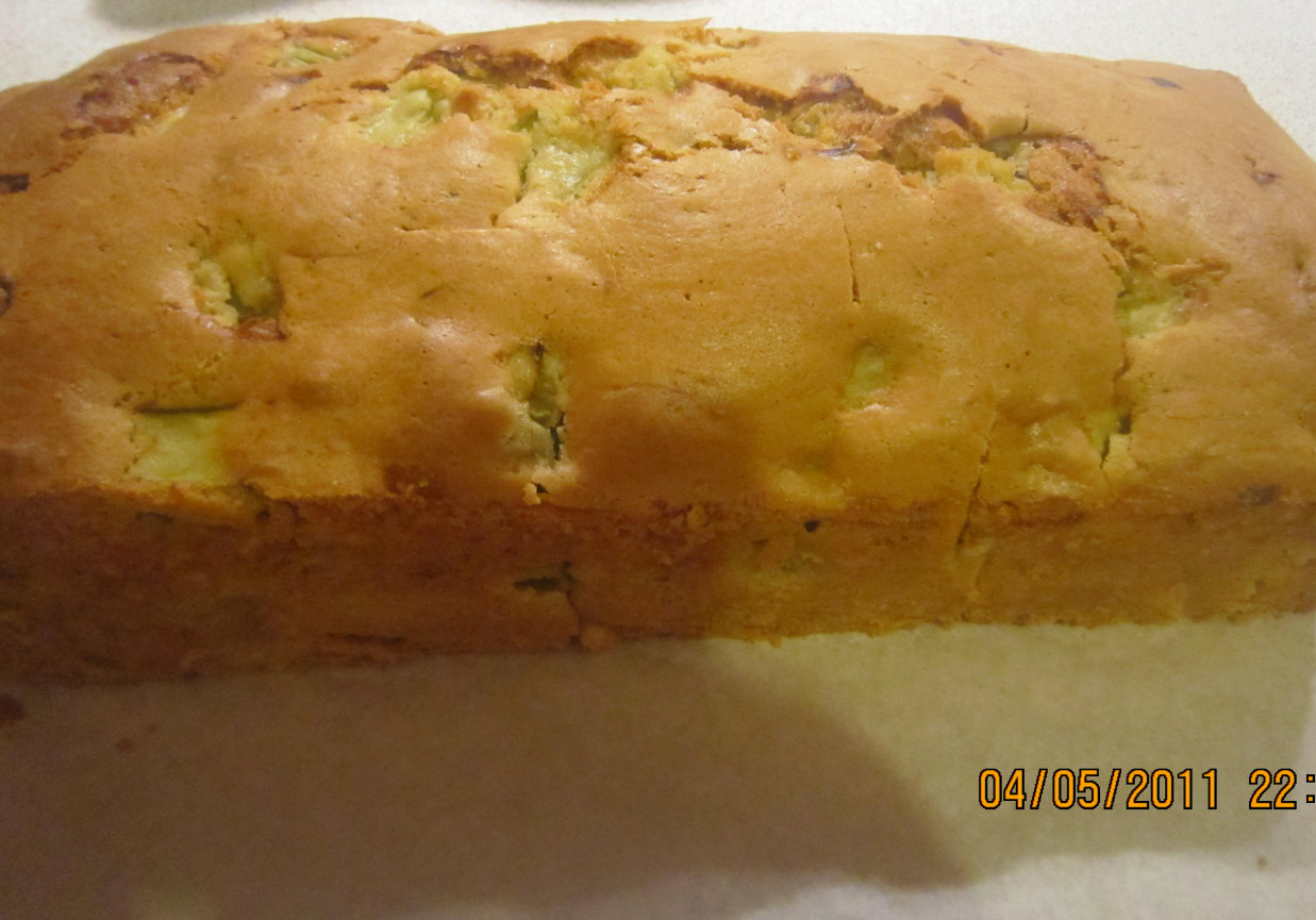 Ciasto-chlebek z rabarbarem foto