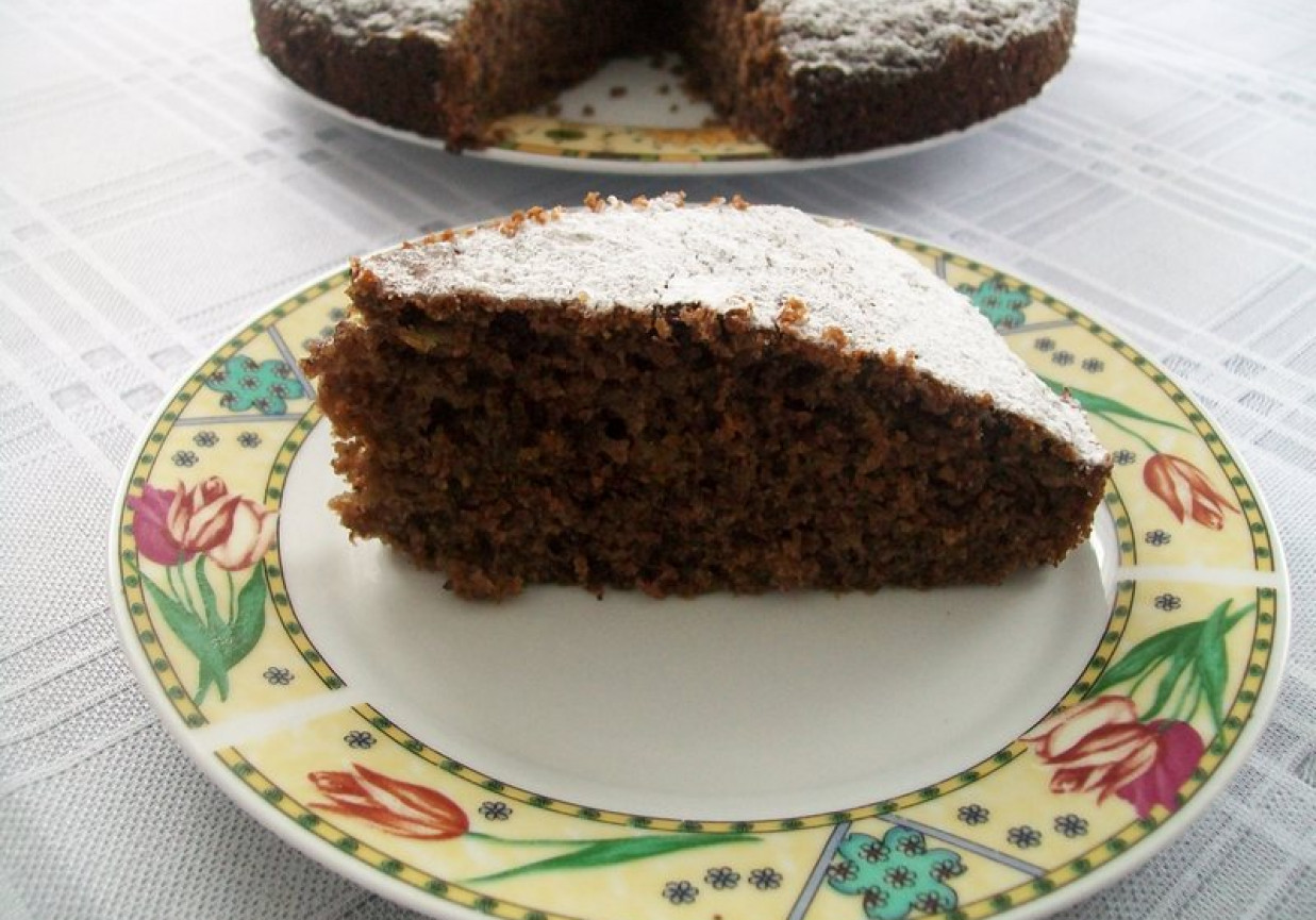 Ciemny placek bananowy foto