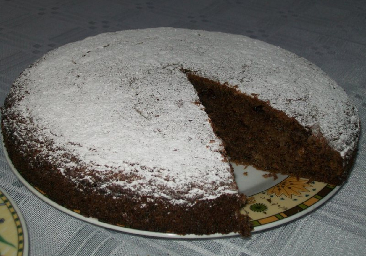 Ciemny placek bananowy foto