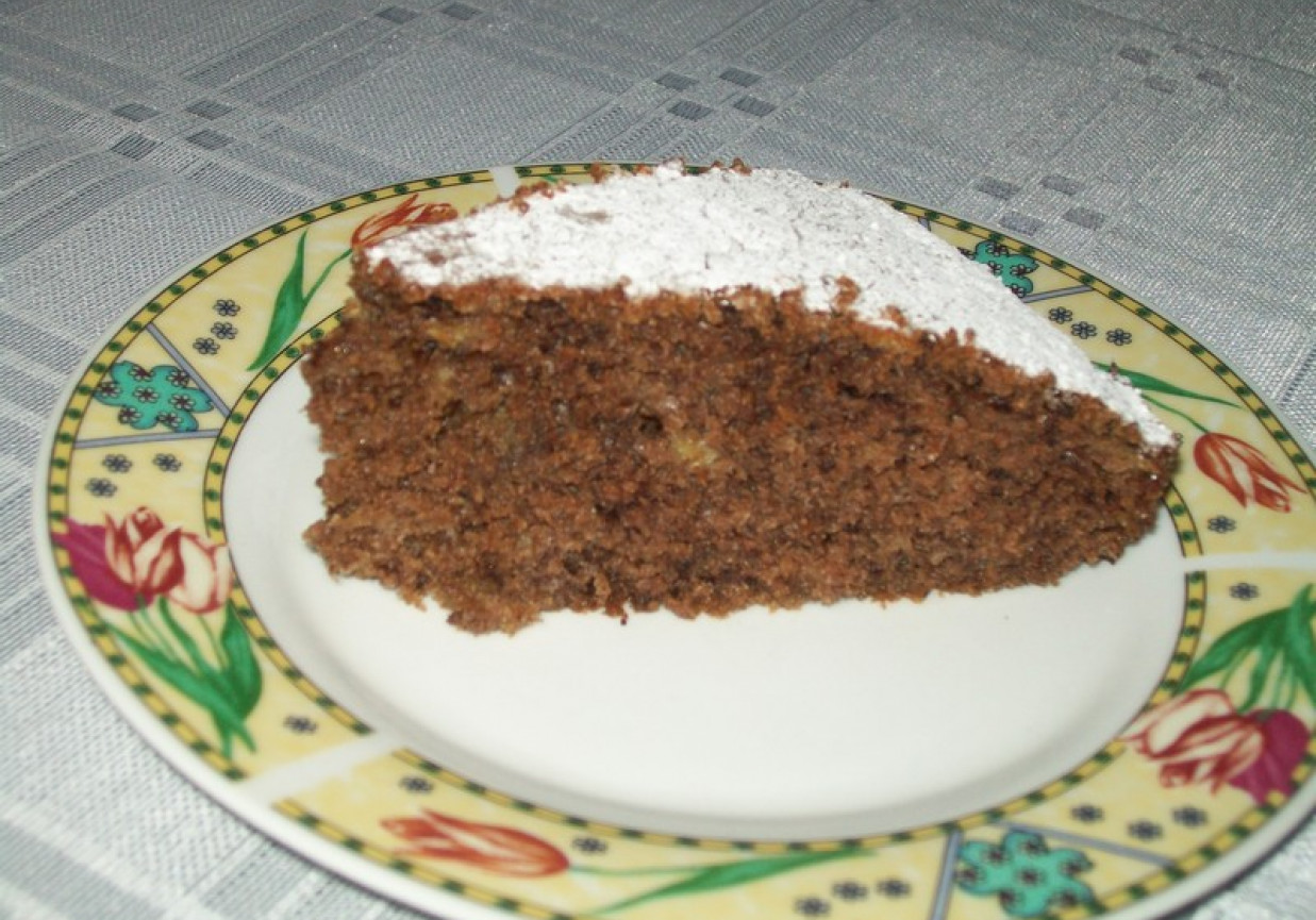 Ciemny placek bananowy foto