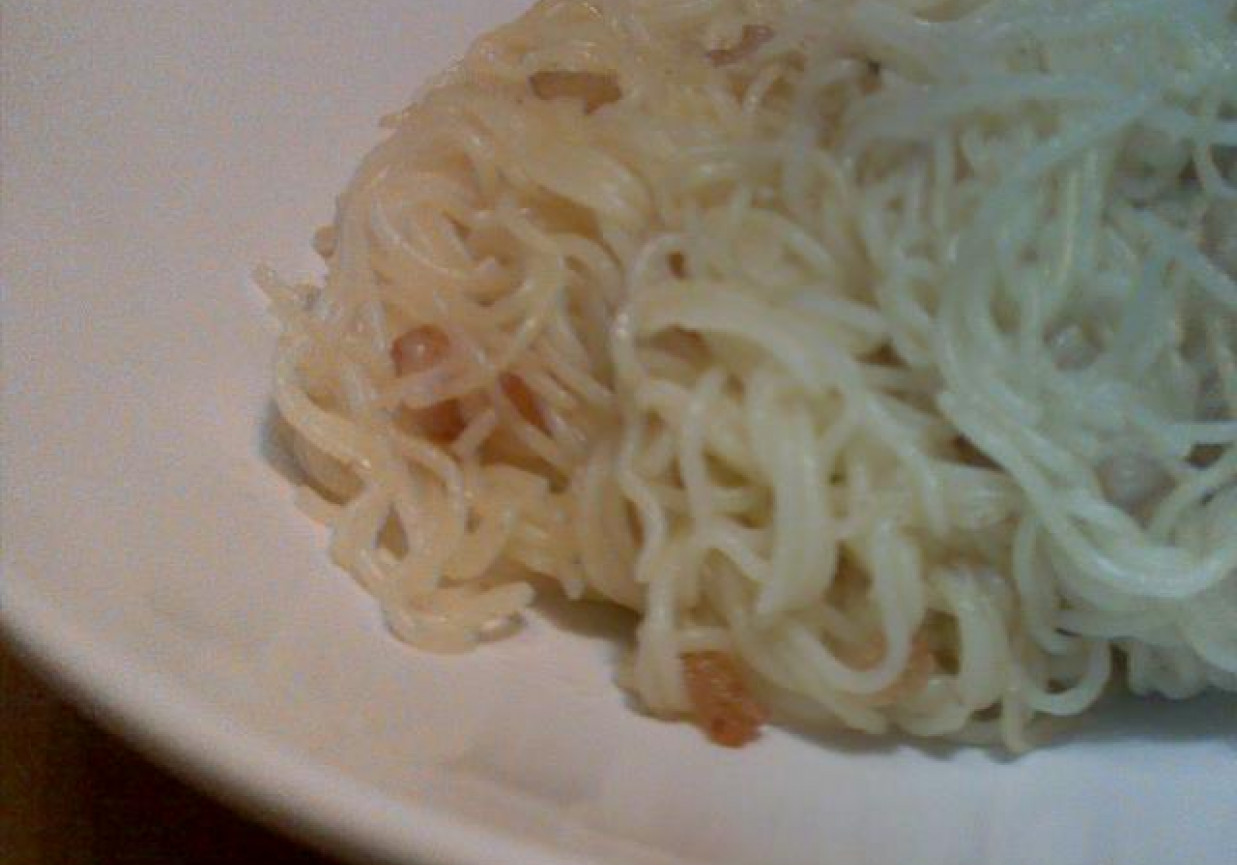 Cieniutkie spaghetti ze słoninką foto