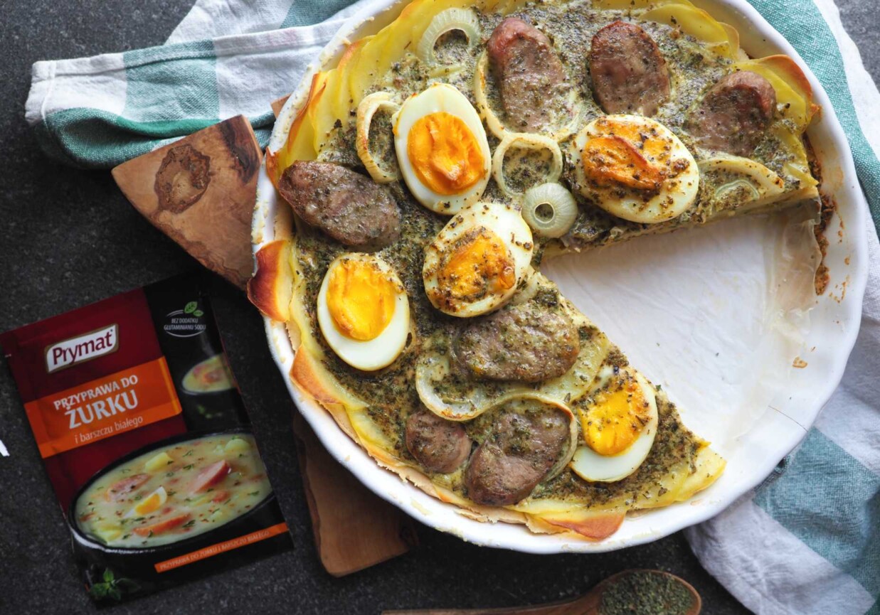 Co na obiad: Tarta z białą kiełbasą wg Piotra Ogińskiego foto
