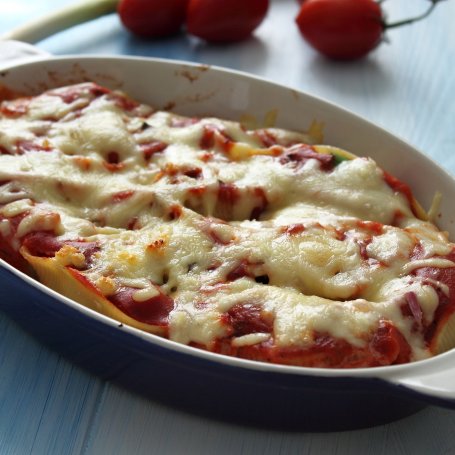 Krok 10 - Conchiglioni Giganti - muszle nadziewane bakłażanem i mięsem foto