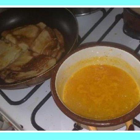 Krok 1 - "Crepes Suezette" czyli naleśniki w pomarańczowym syropie foto