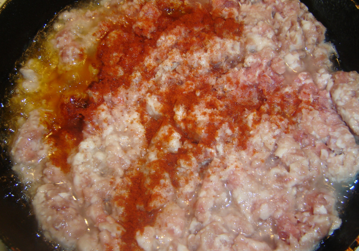Cukinia z mięsem i pomidorami foto