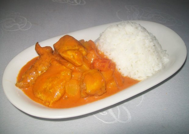 Fotografia przedstawiająca Curry z kurczaka i dyni