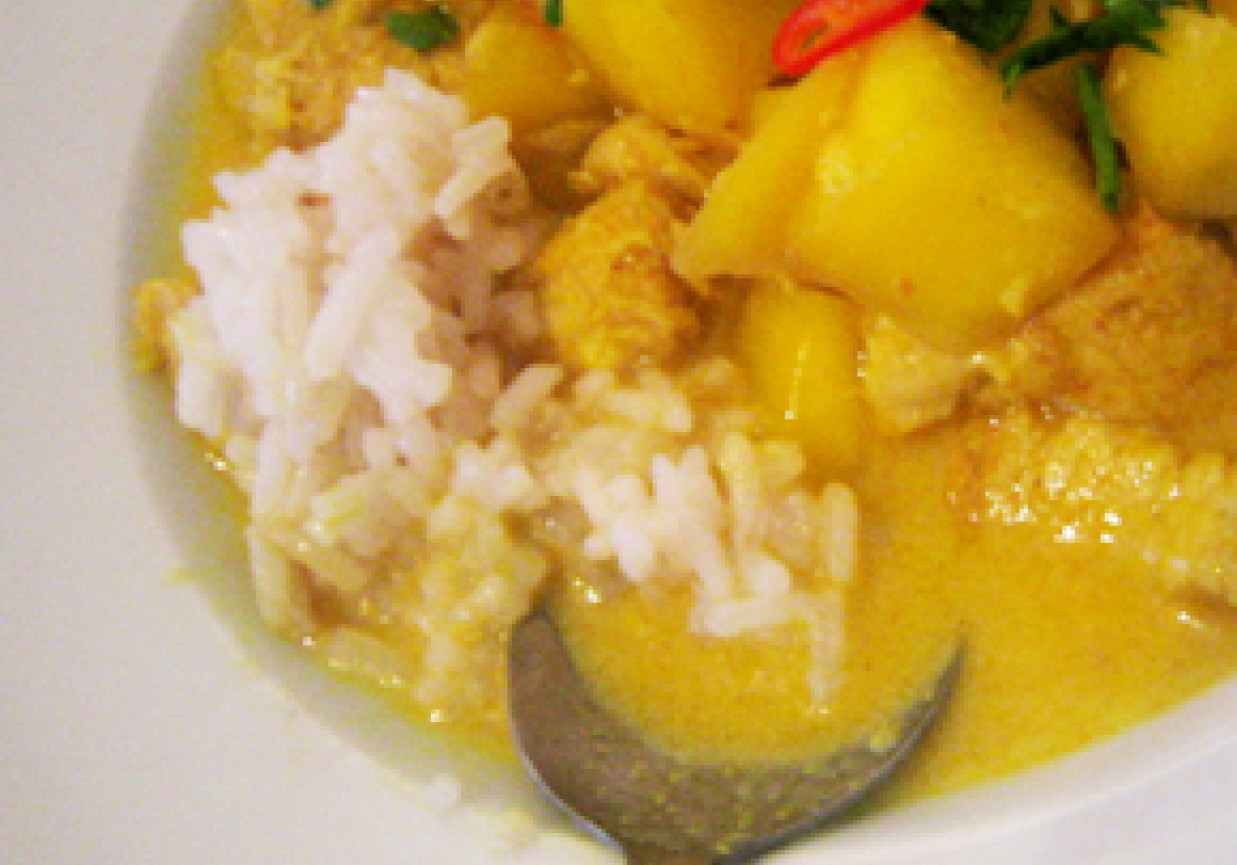 curry z mango i kurczakiem foto