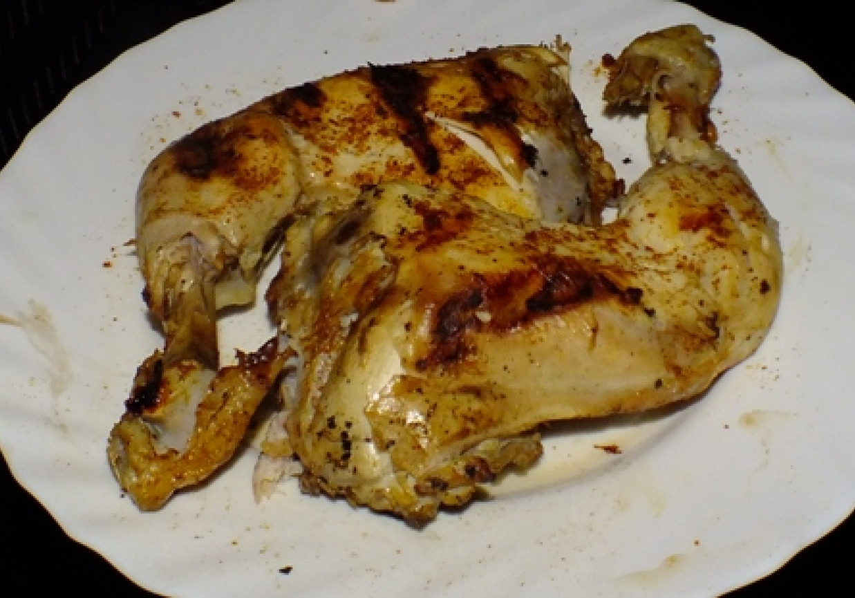 Ćwiartki z kurczaka gotowane i grillowane foto